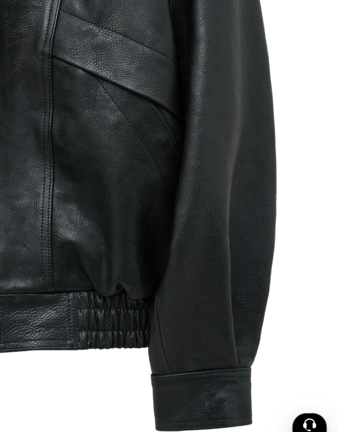 노이어 앤틱 카우레더 하이넥 블루종 블랙50 상품이미지6