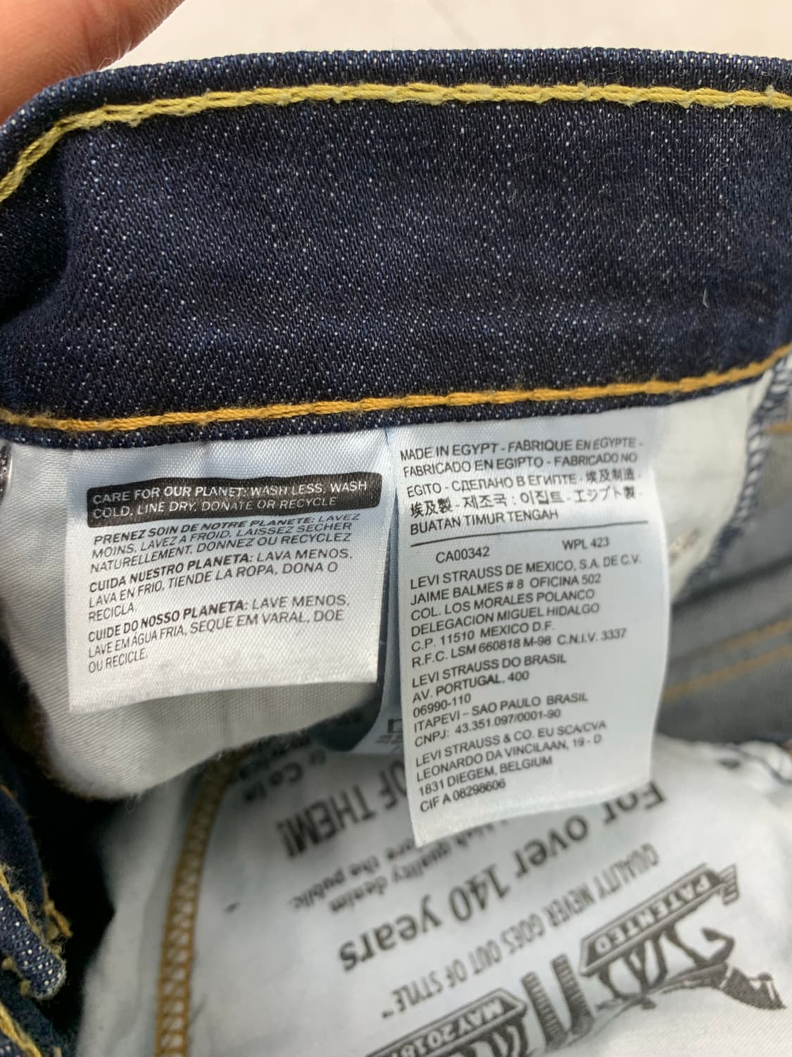 리바이스 504 중청 블루워싱 스트레이트진 상품이미지5