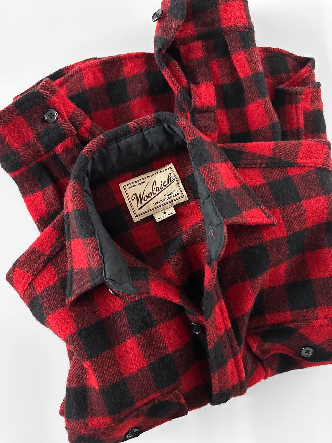 90s 빈티지 울리치 버팔로 체크 울 셔츠 상품이미지3