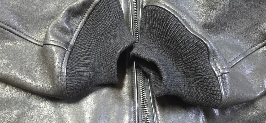 블랙아웃 가죽 ma-1 xxl 상품이미지3