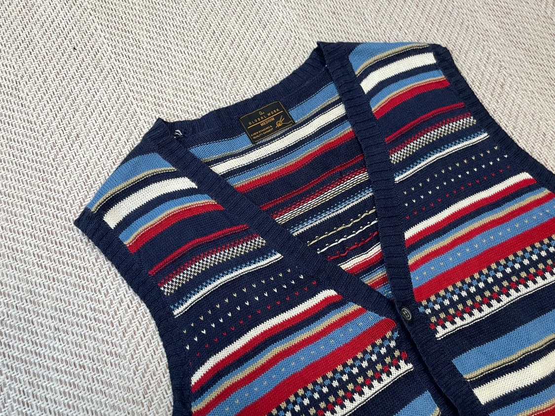 글로벌워크 멀티컬러 코튼 베스트  J03843 상품이미지4