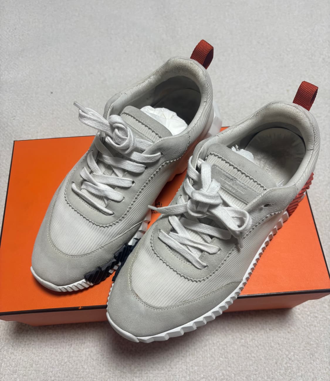 에르메스 화이트 오렌지 바운싱 스니커즈 41사이즈 상품이미지3