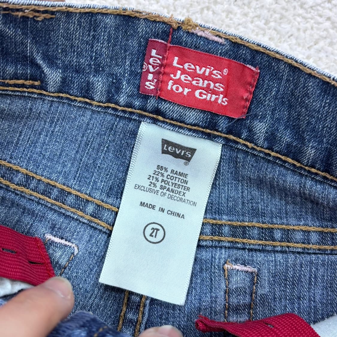 2T 리바이스 키즈 데님 반바지 0317E 상품이미지3