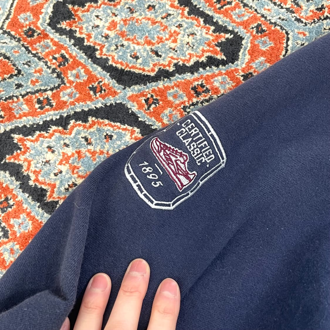 리복 클래식 R로고 네이비 후드집업 여성85 상품이미지3