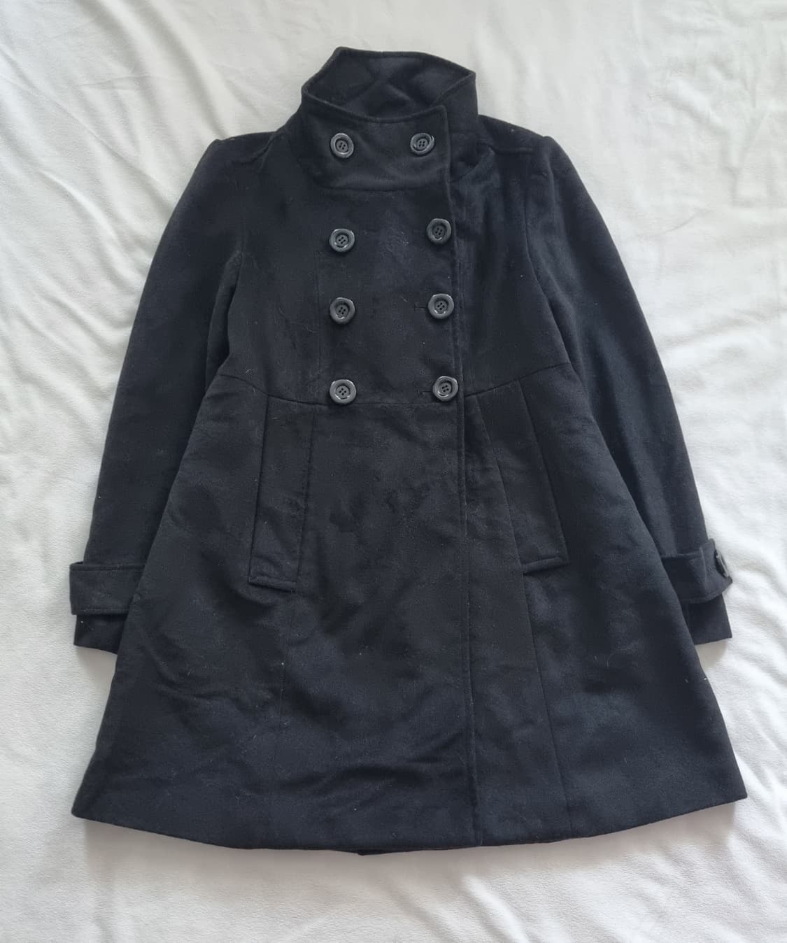 빈티지 모리걸 하구미 갸루 긱시크 블랙 코트 상품이미지1