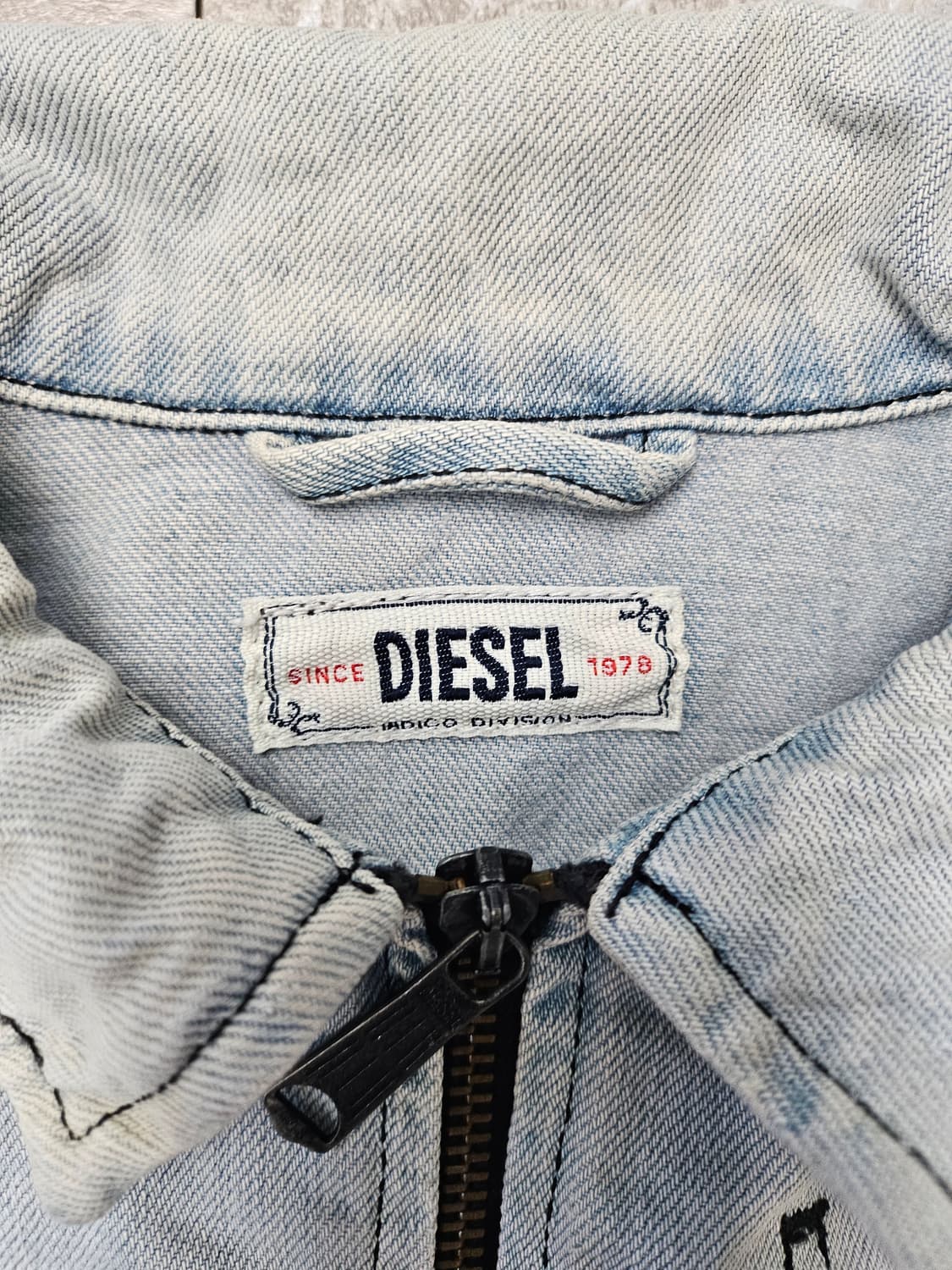 디젤 청 워싱 데님 크롭 자켓 XS 상품이미지3