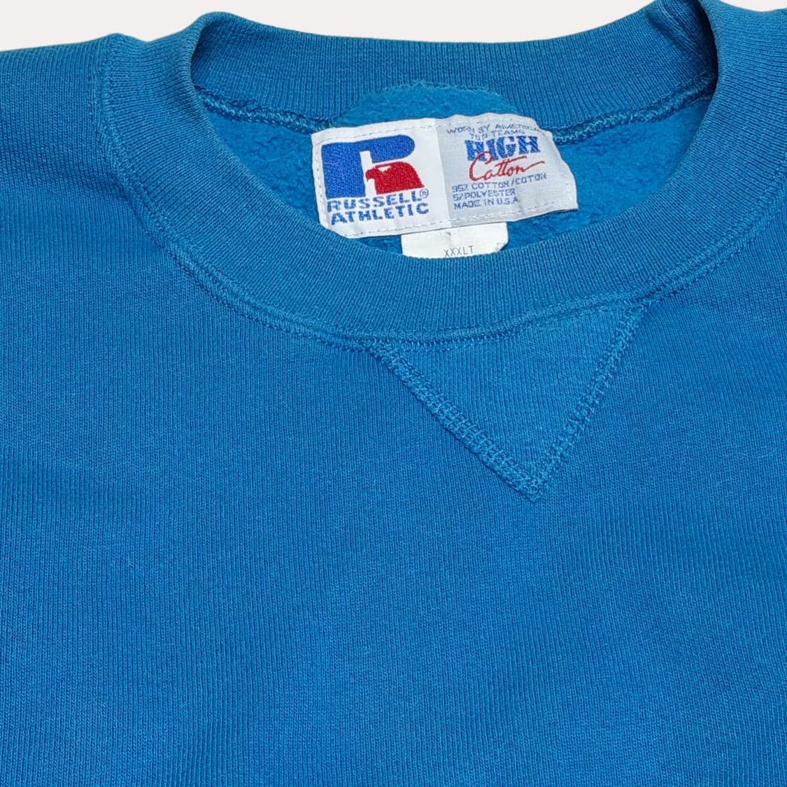 90s Russell high cotton sky blueXXXL USA 상품이미지3