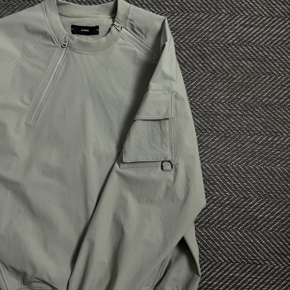 일코르소 사이즈 집업 나일론 디테일 테크 탑 y 4355 상품이미지3