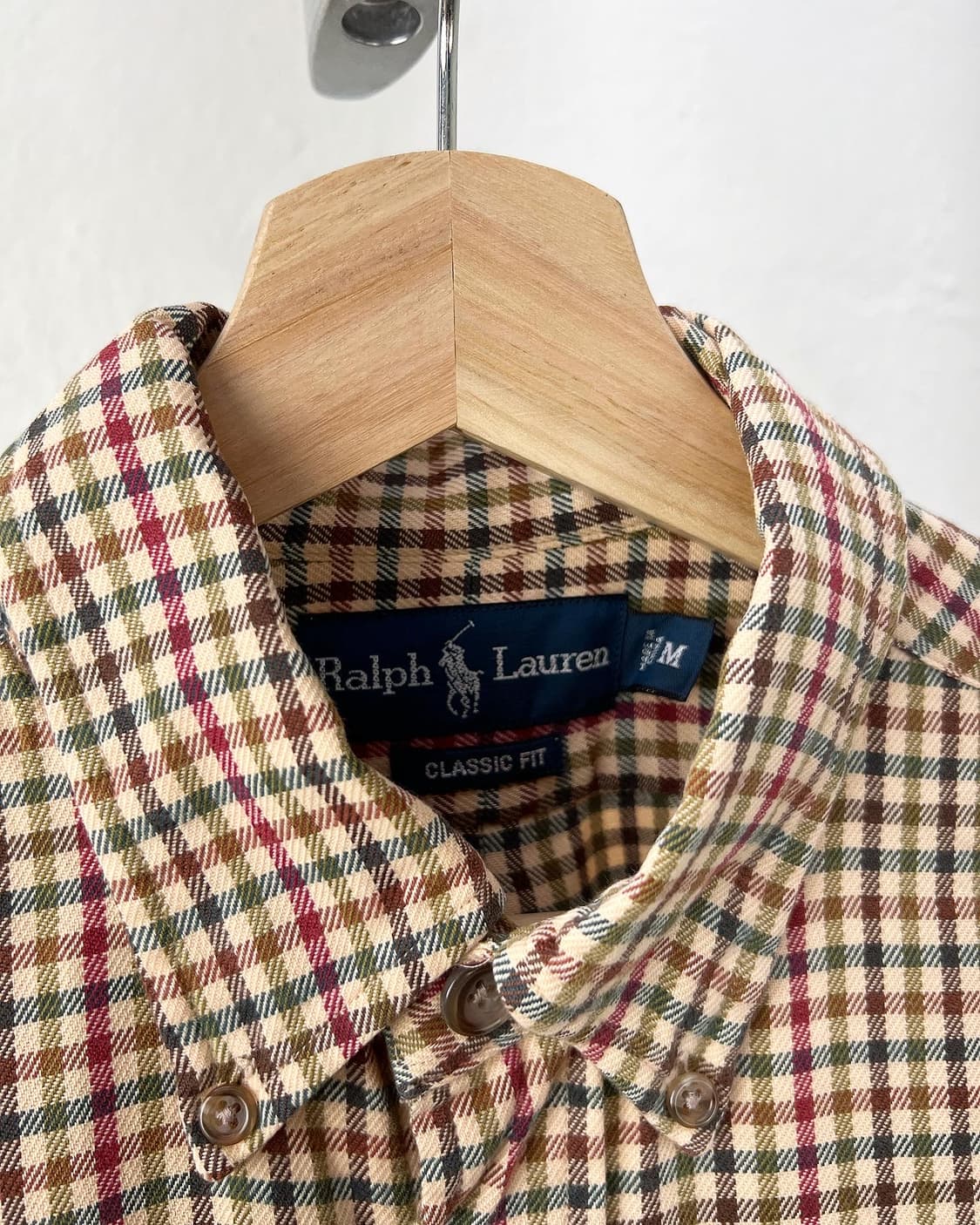 폴로 랄프로렌 베이지 체크 엘보패치 셔츠 상품이미지6