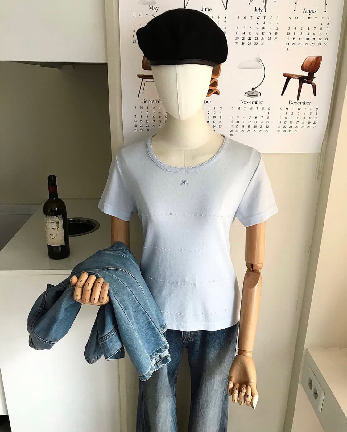 꾸레쥬 로고 반팔티 상품이미지2