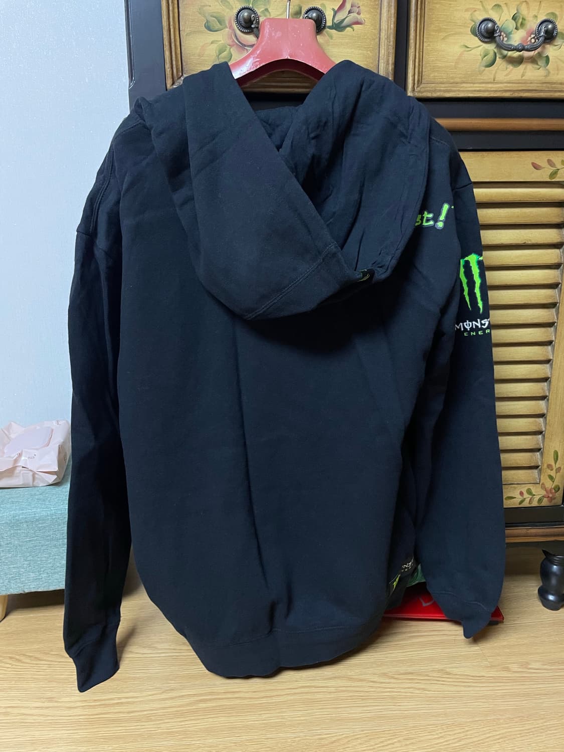 몬스터에너지 기모 후드 티셔츠 M 상품이미지2