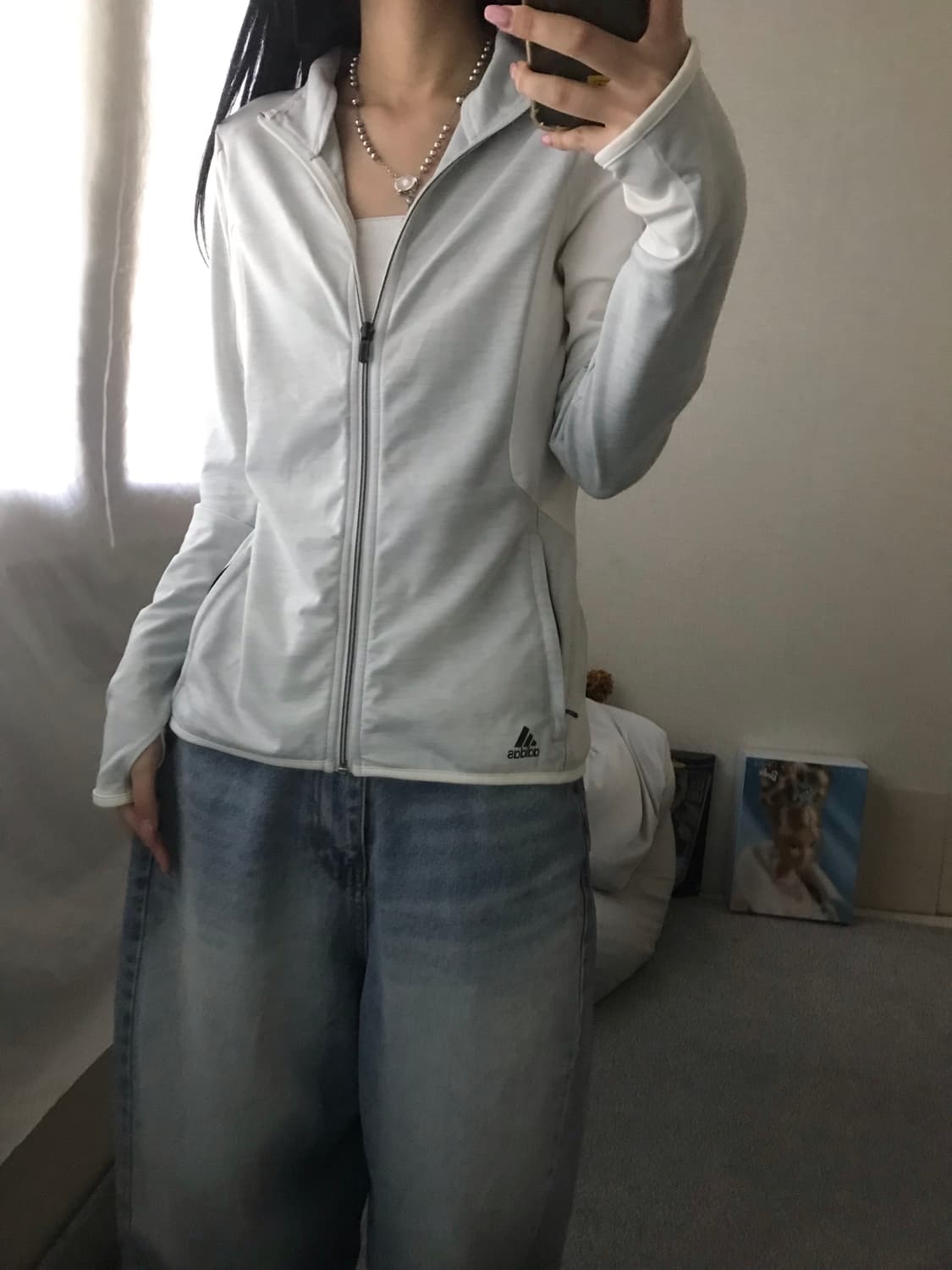 아디다스 뮤트그레이 핸드워머 집업 상품이미지7