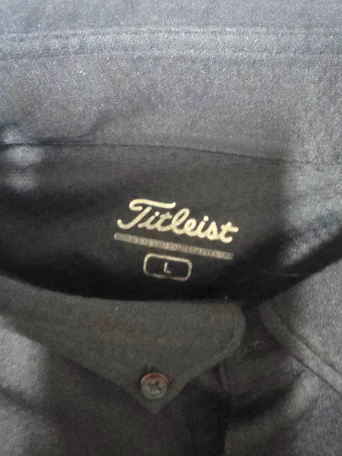 [타이틀리스트] 올블랙 백로고 기능성 골프 카라 반팔티 L (실측95) 상품이미지4