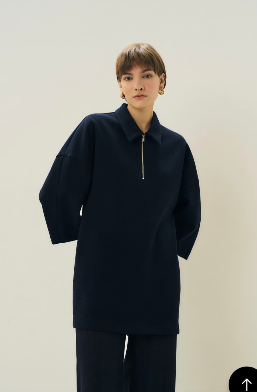 새상품) 메종마레 버클 저지 탑 네이비 상품이미지2