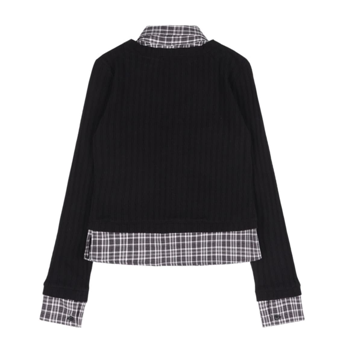 팬시클럽 체크 셔츠 레이어드 가디건 상품이미지3