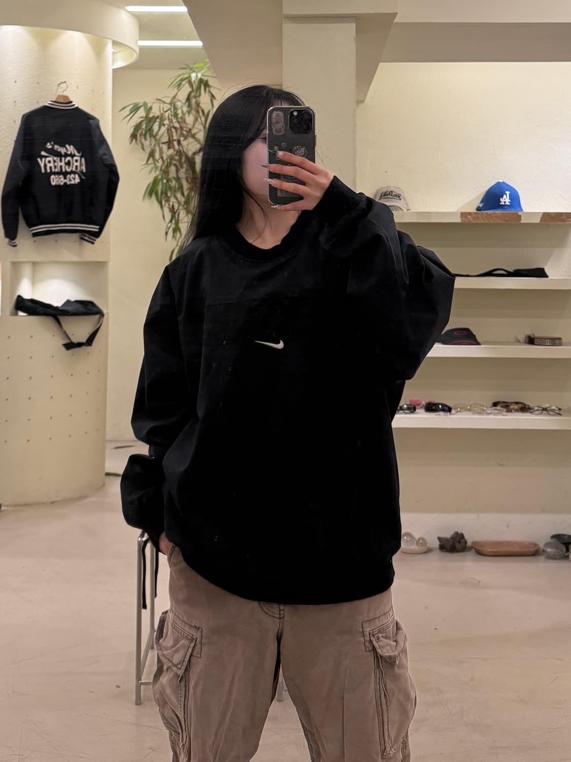 나이키 올드스쿨 나일론 크루넥 풀오버 U702 상품이미지1