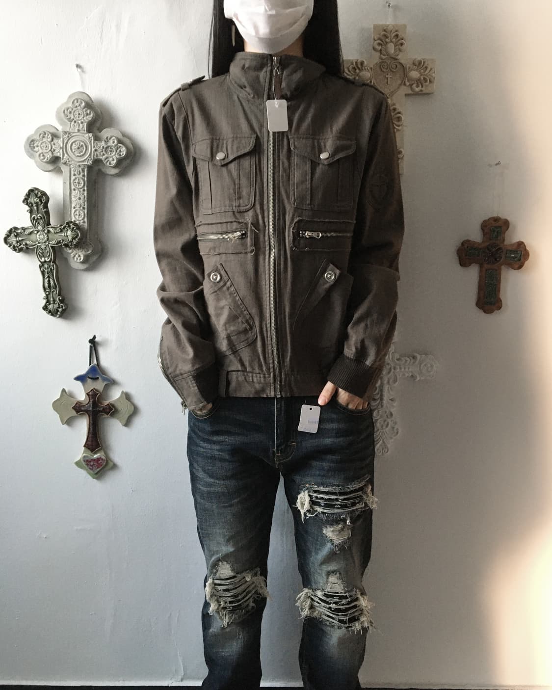 Multi pocket high neck zip up 상품이미지7