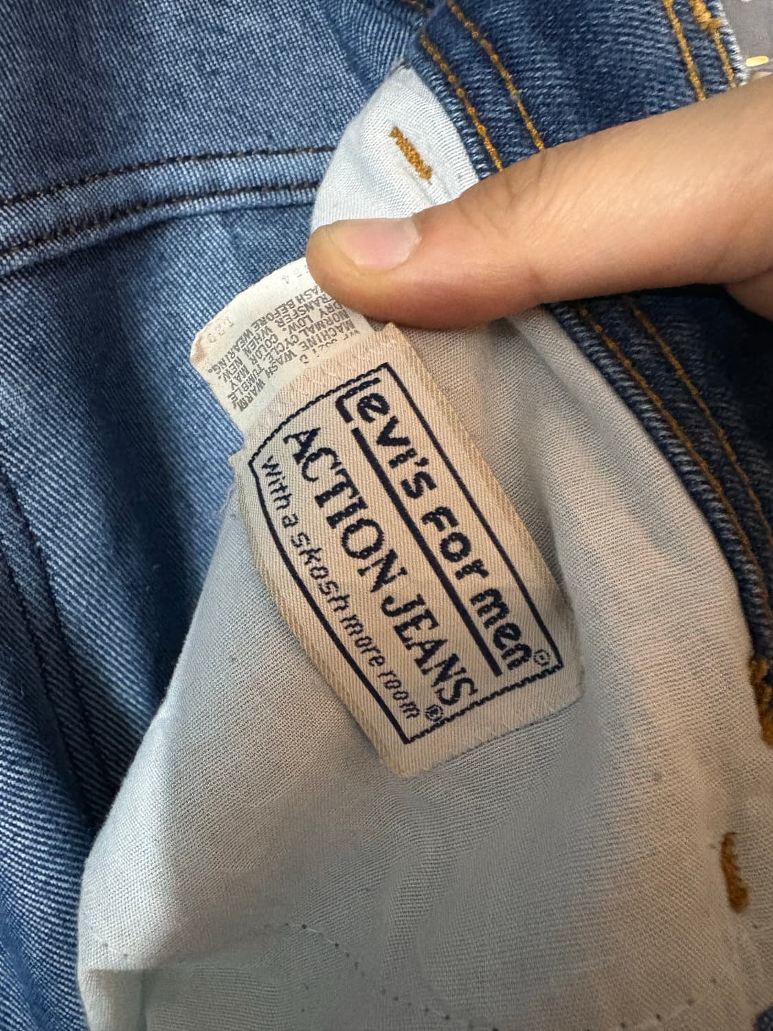 80’s Levis Action jeans Orange tab Denim 상품이미지4