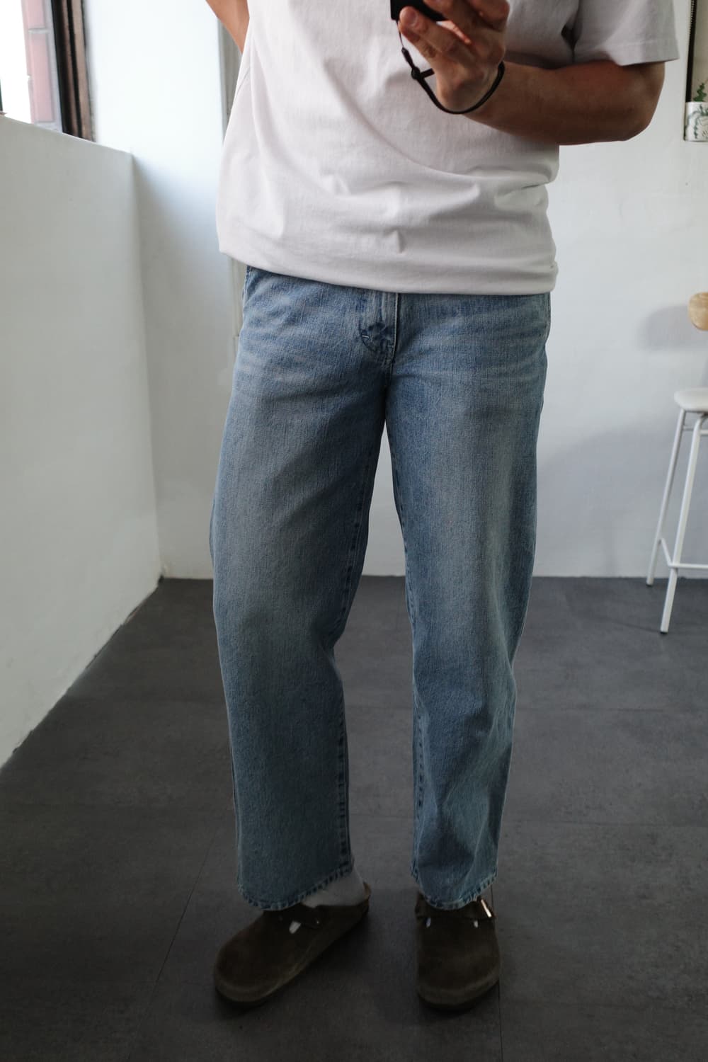 포터리 와이드 데님 팬츠 상품이미지2