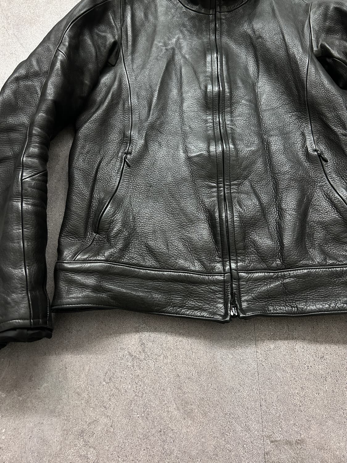 Civilized 스티어하이드 하이넥 레더 자켓 상품이미지5