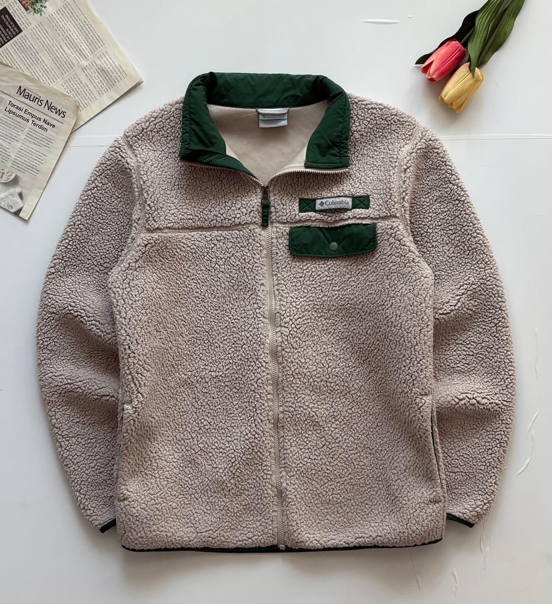 컬럼비아 베이지 플리스 후리스 상품이미지2