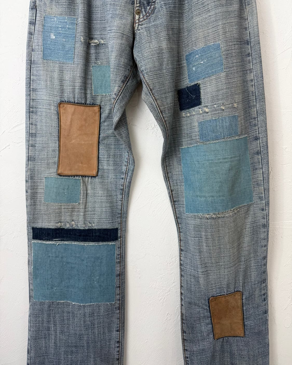 Yen Jeans by 미치코 코시노 이태리 레더 패치 데님  상품이미지2