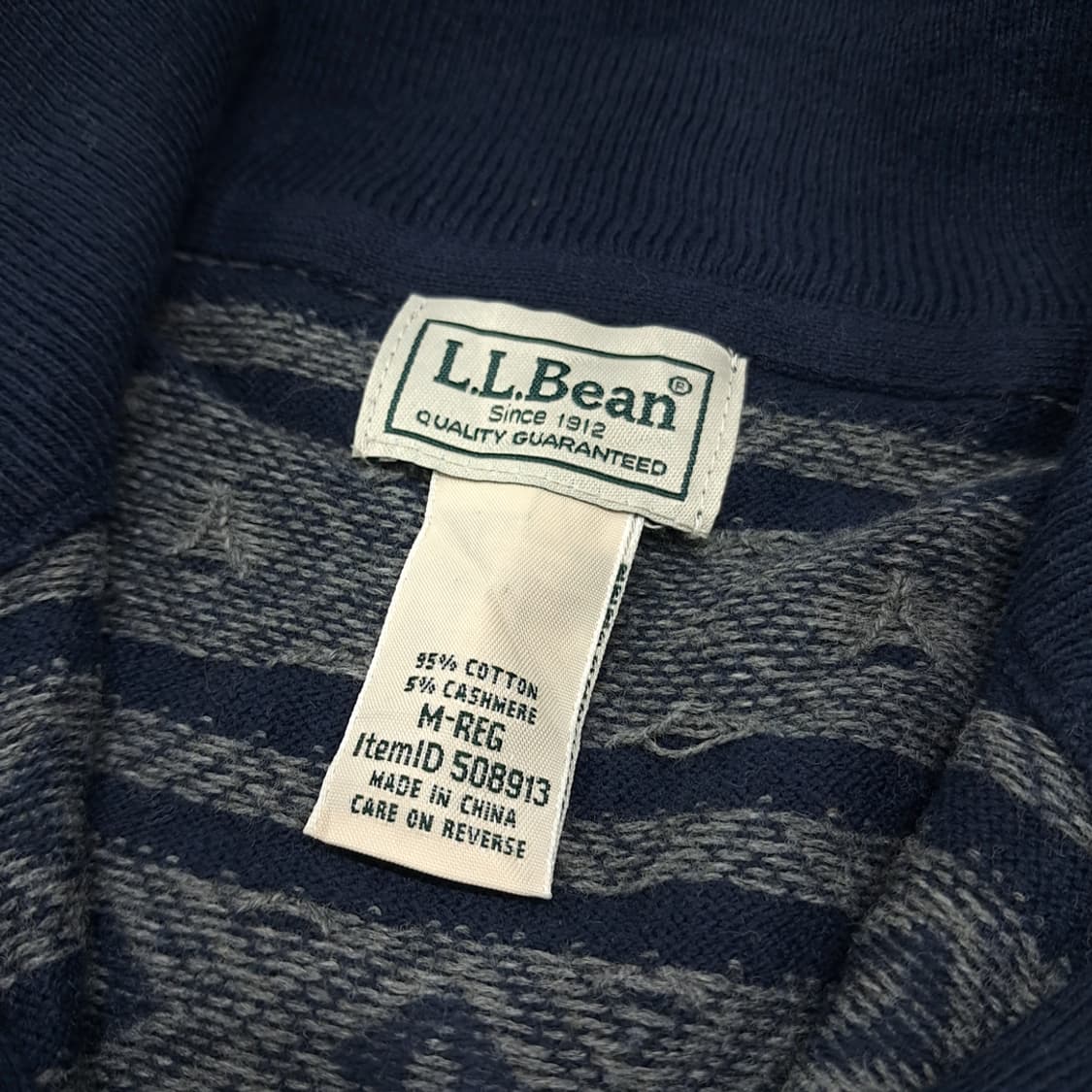 CL143 M 엘엘빈 코튼 캐시미어 하프집업 니트 상품이미지3