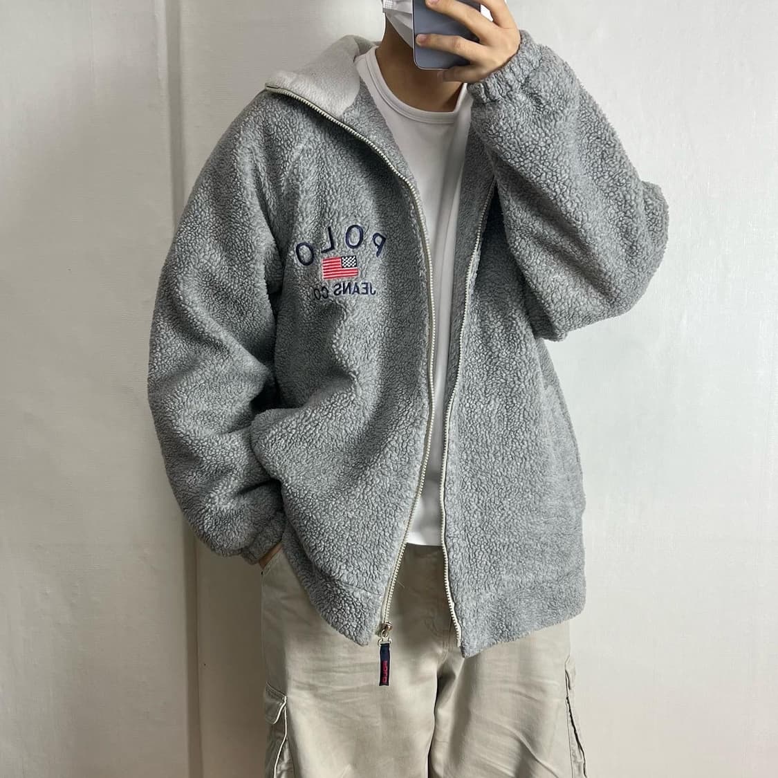 폴로 뽀글이 후리스 자켓 상품이미지1