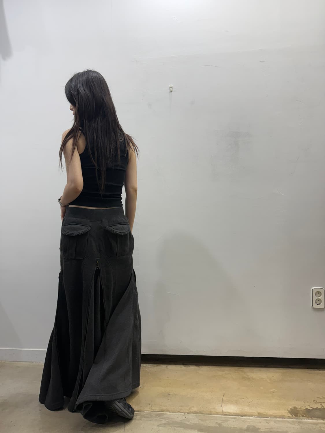 멀티집업 밴딩 롱 스커트 상품이미지8