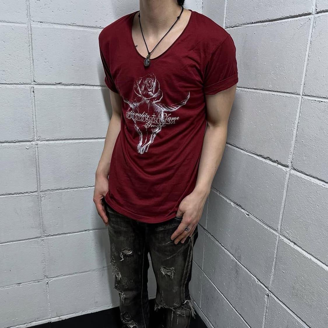 red wine bull printing short 상품이미지1
