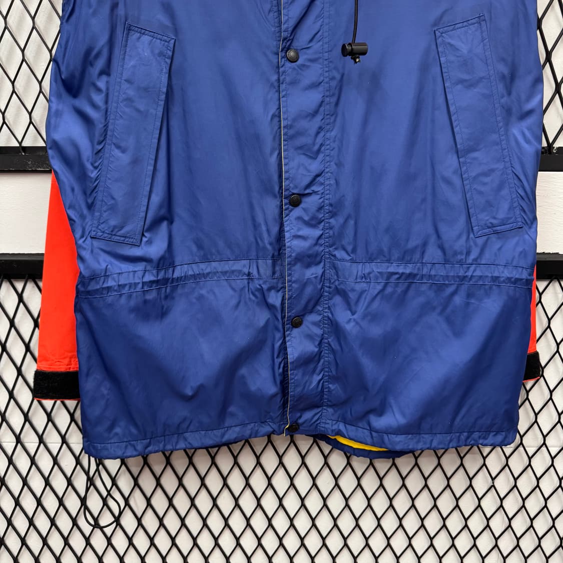 90s 폴로 랄프로렌 롱파카 울트렉스 컬러블록 포인트 네이비 오렌지 배색 상품이미지4