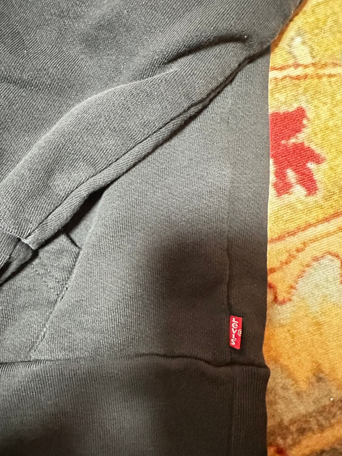 리바이스 로고 후드 블랙 S 상품이미지4