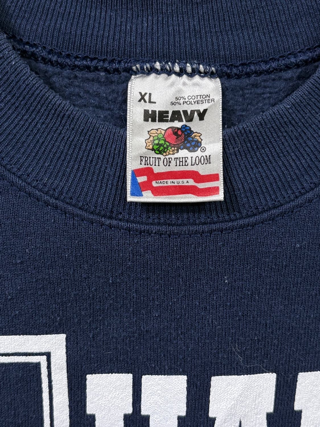 90s USA Fruit of the Loom 네이비 스웻셔츠 상품이미지2