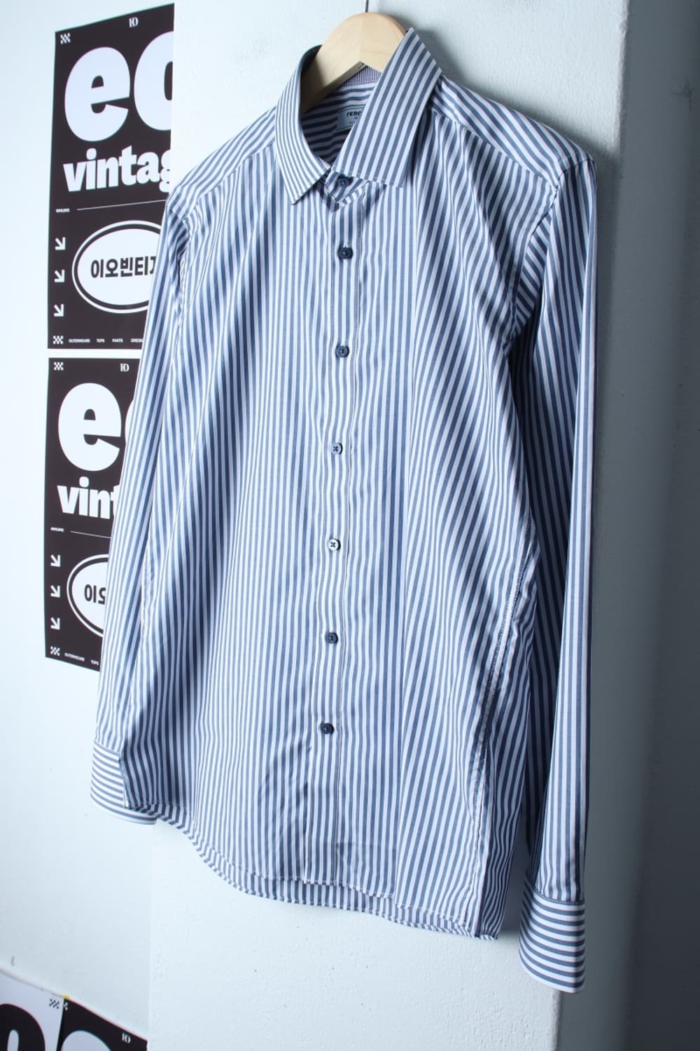 (L-XL) 레노마 셔츠 남방 스트라이프 블루 놈코어-H32654 상품이미지1
