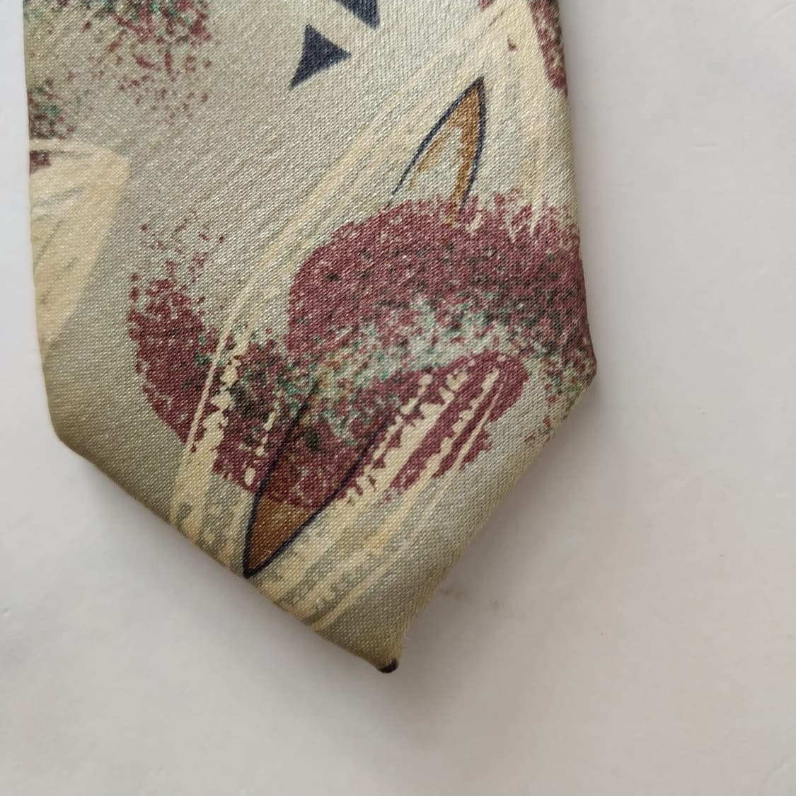 입생로랑 실크 라이트민트 아트 패턴 넥타이 8.8cm A등급 K1897
 상품이미지10