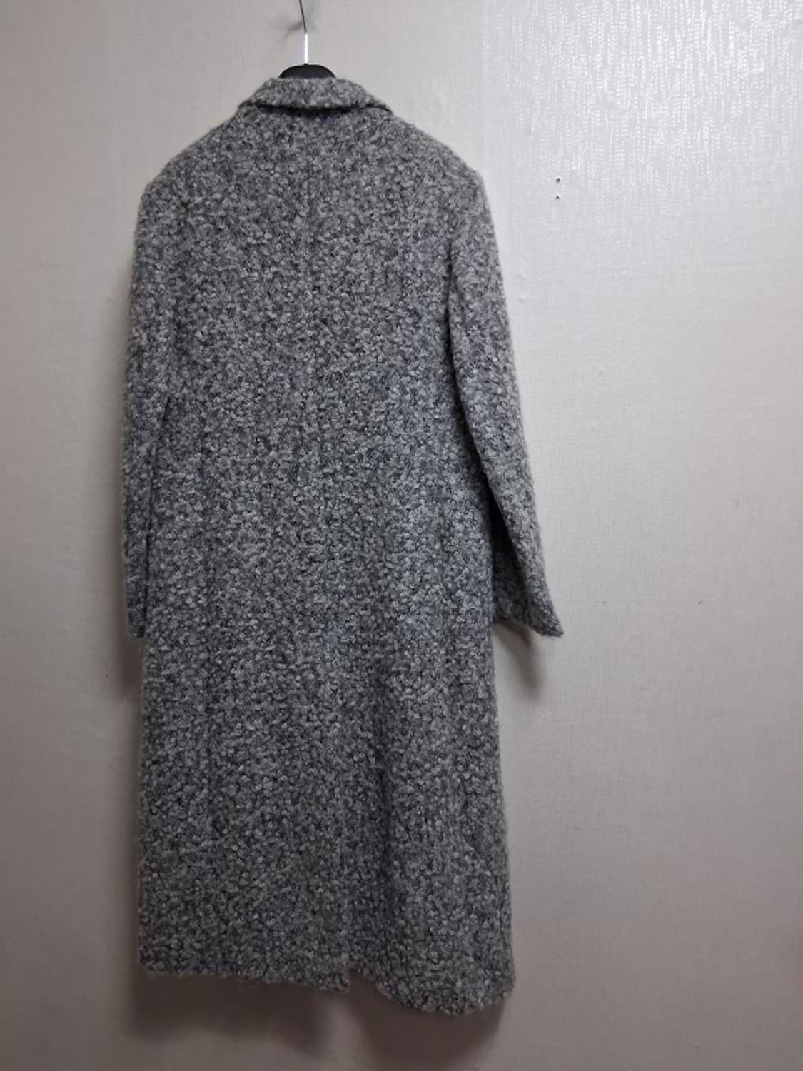 이탈리아 DIANA GALLESI 연회색 아스토라강짜임 알파카 롱코트 6 상품이미지2