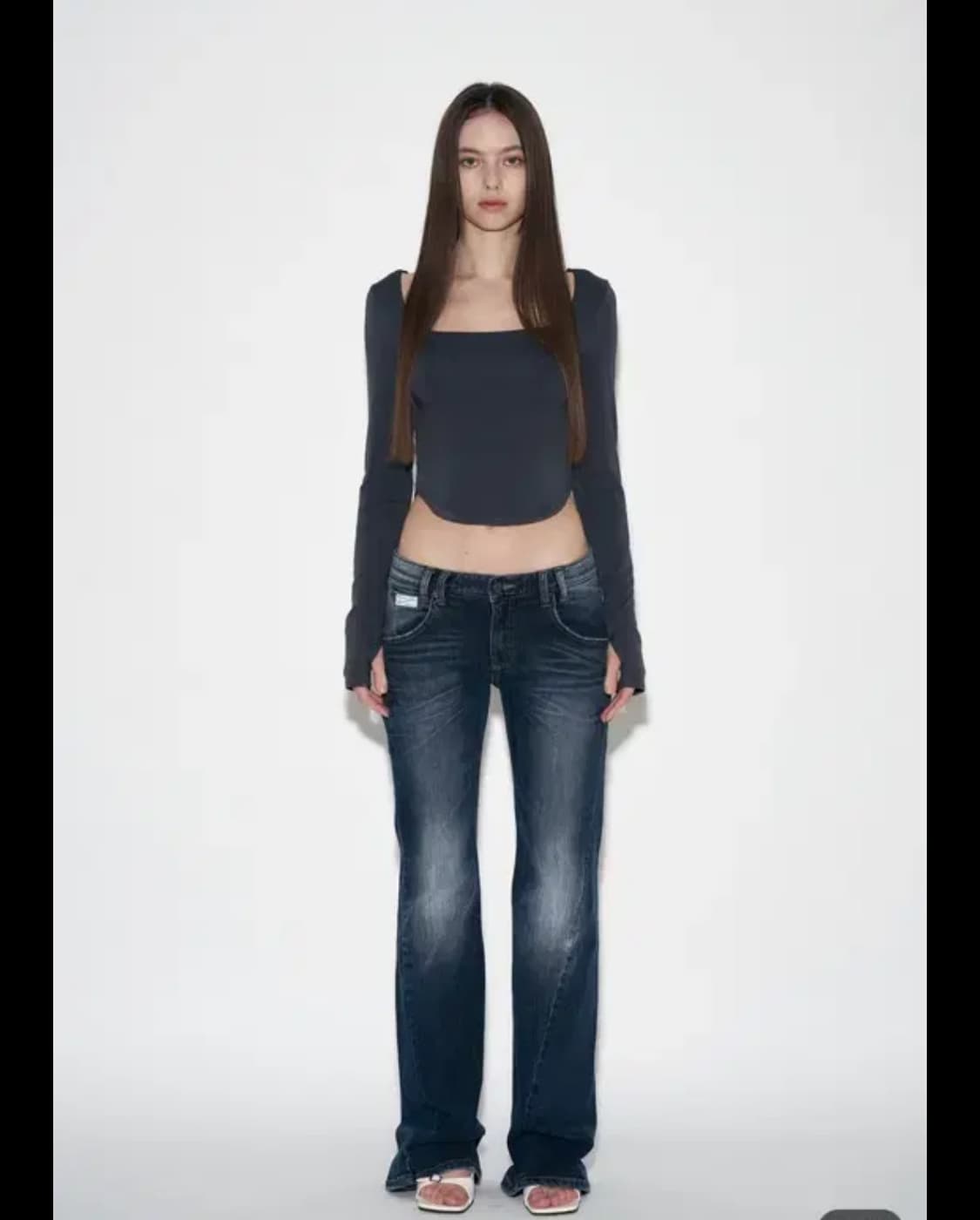 (닝닝바지)플리즈노팔로우 빈티지 워싱 부츠컷 상품이미지2