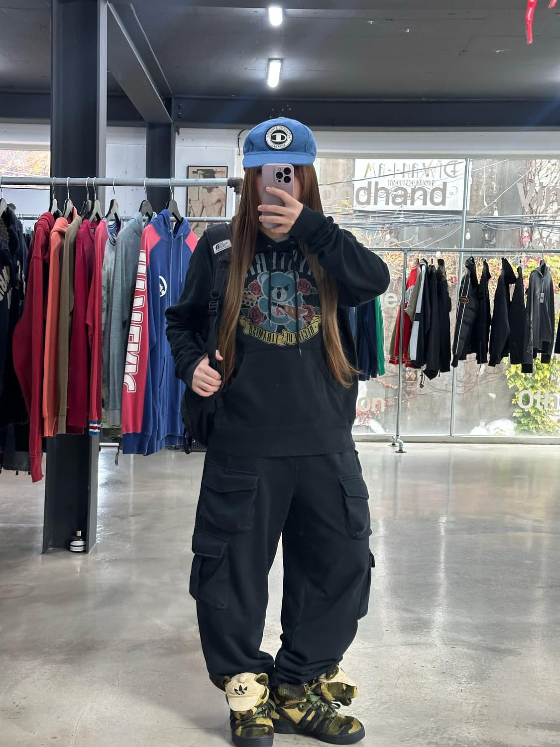 히스테릭글래머 퍽베어 후드티 상품이미지2