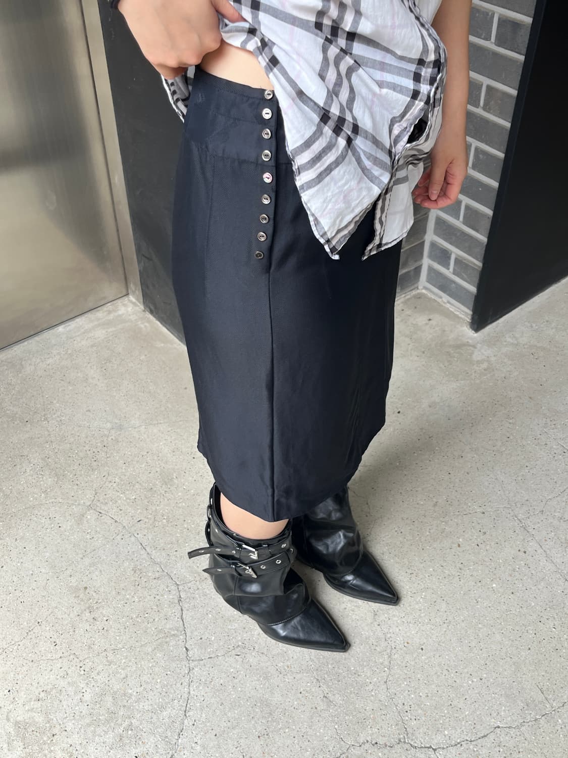 00s Louis Vuitton 루이비통 실크 스커트 상품이미지5