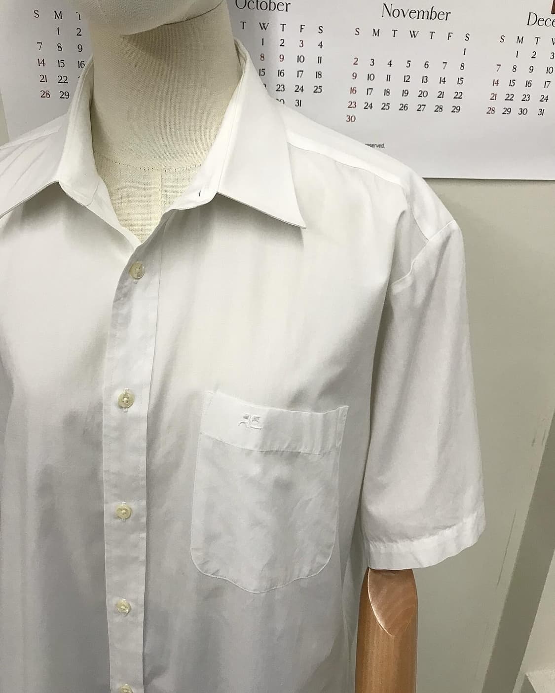 꾸레쥬 로고 오버핏 반팔 셔츠 상품이미지8