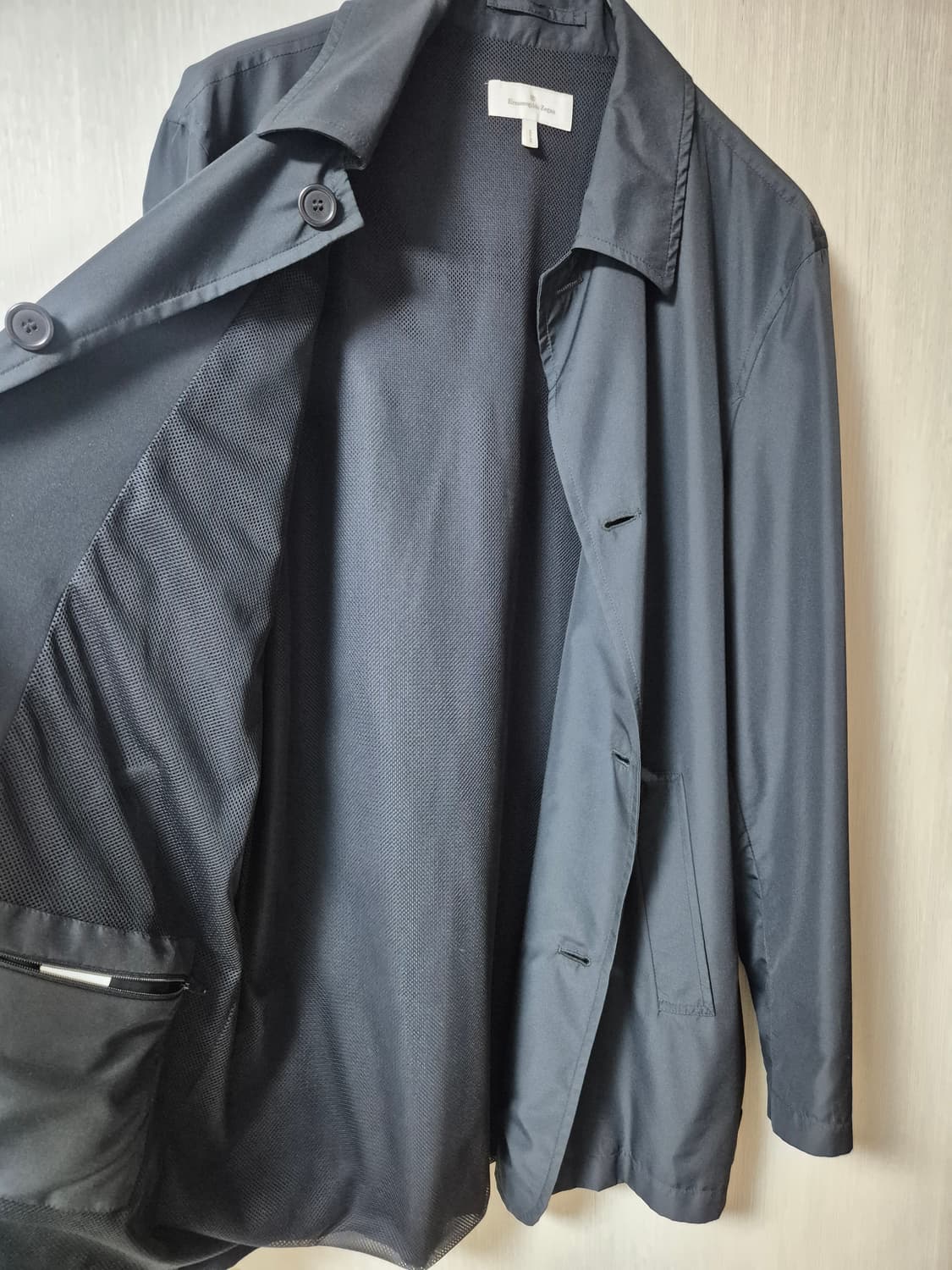 (정품) 에르메네질도 제냐 블랙 코트 간절기 코트 50 이태리 상품이미지5