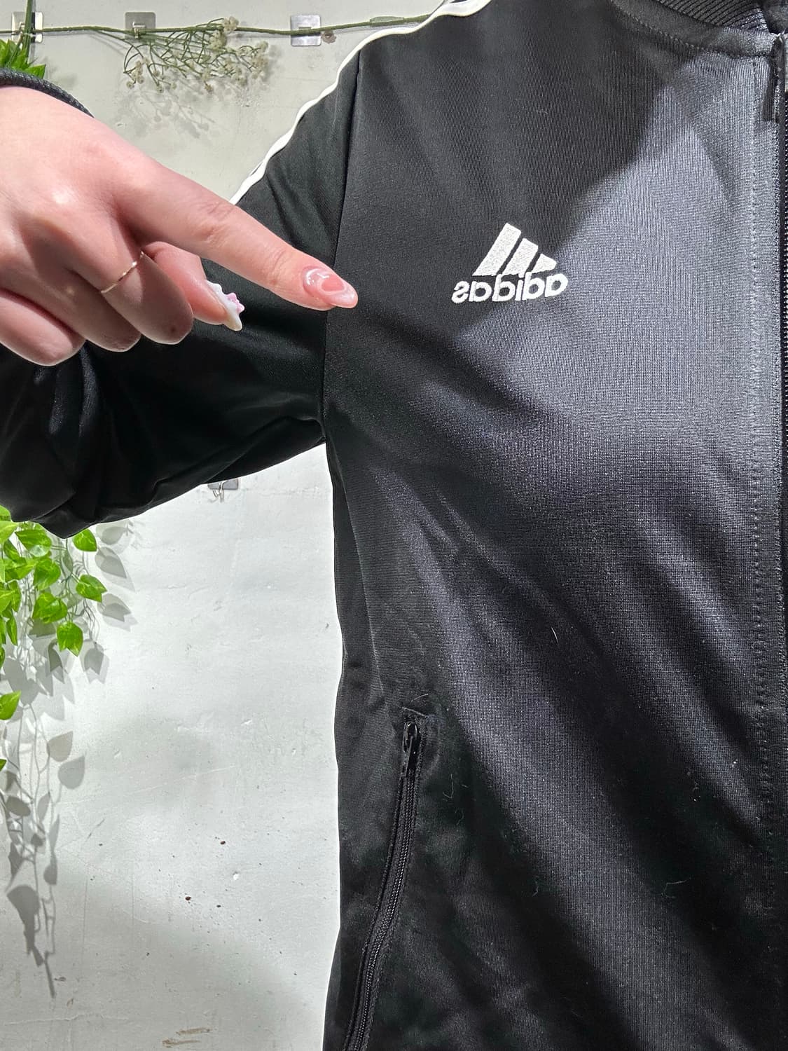 아디다스 블랙 화이트 삼선 트랙탑 져지 M 상품이미지4