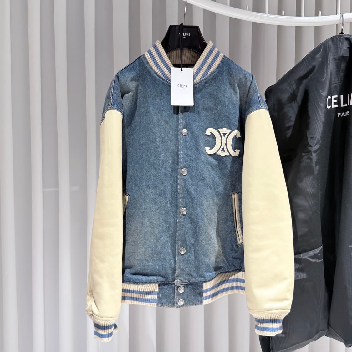 (A+/M) / 셀린느 데님 루즈 트리옹프 테디 트레일 워시 자켓 상품이미지1