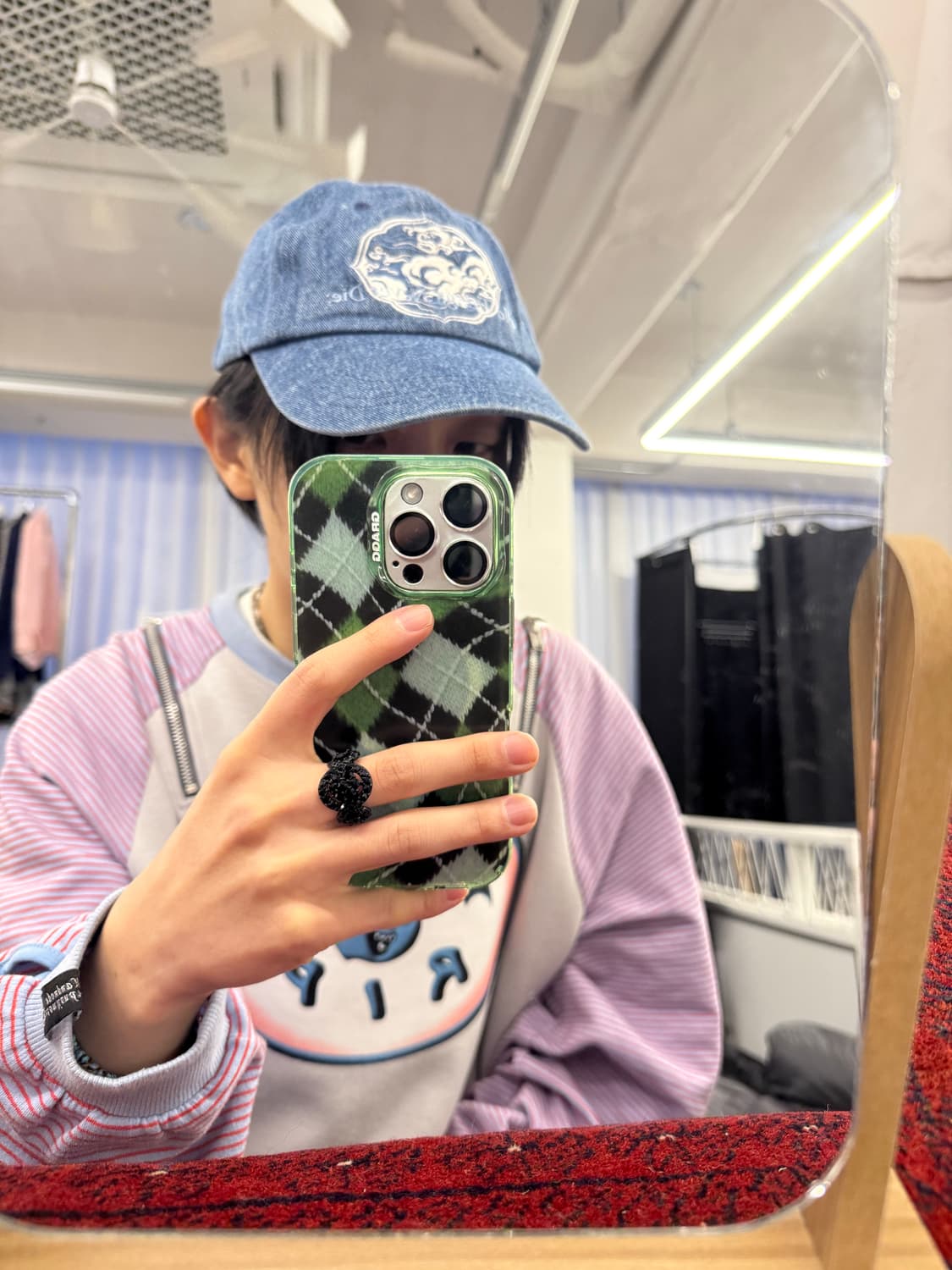 빈티지 구름문양 자수 캡 상품이미지7