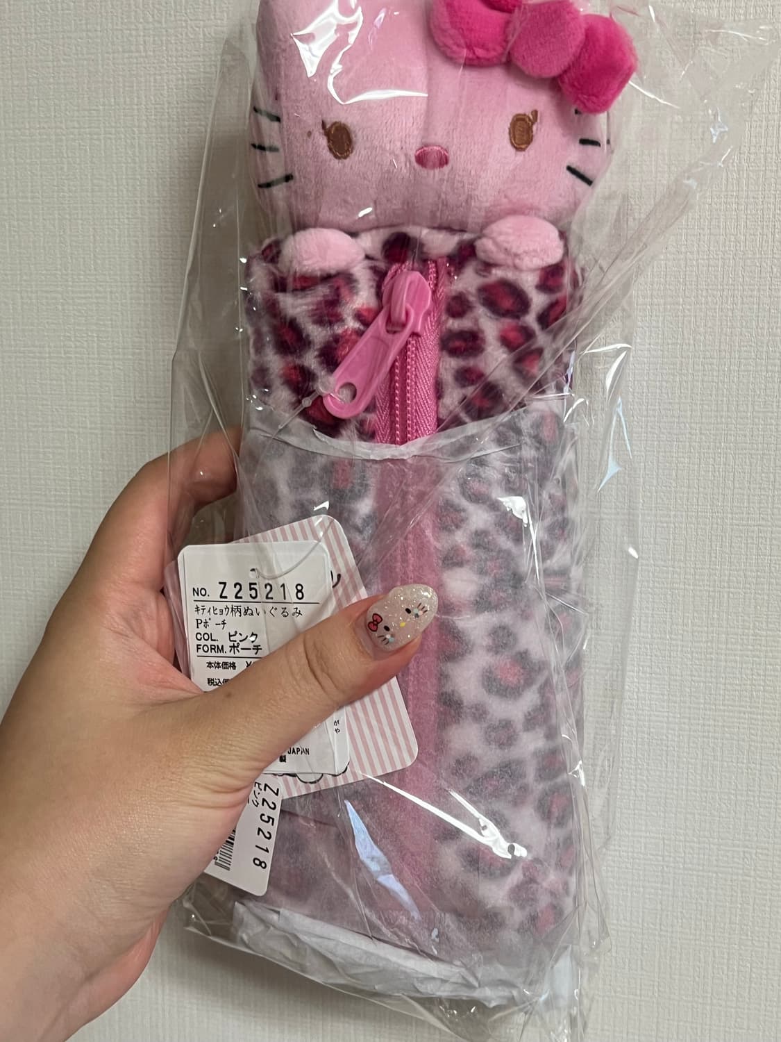 [새상품] 일본 정품 키티 갸루 핑크 키치 레오파드 펜케이스 상품이미지3