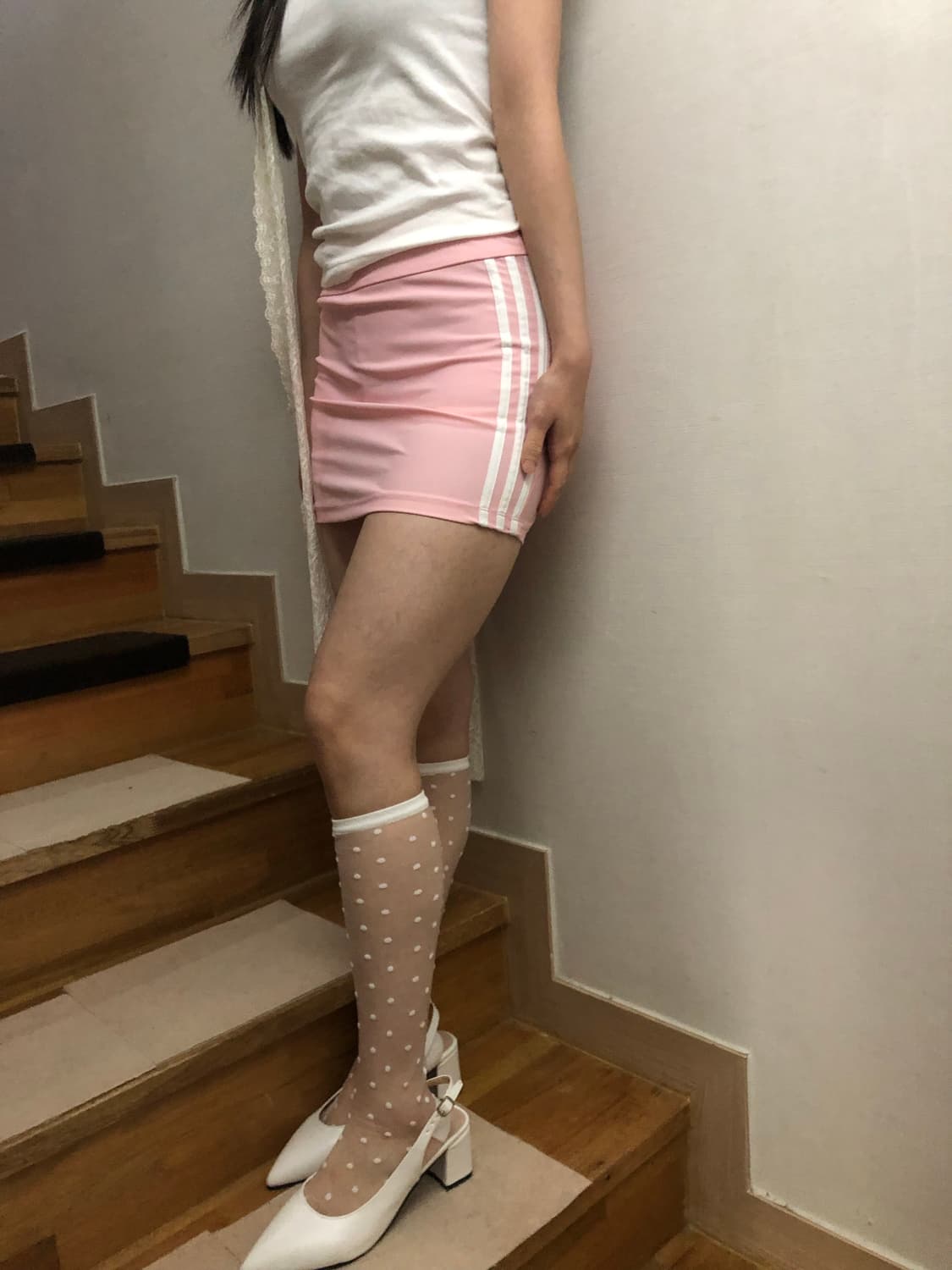 빈티지 아디다스 핑크 미니 스커트 상품이미지2