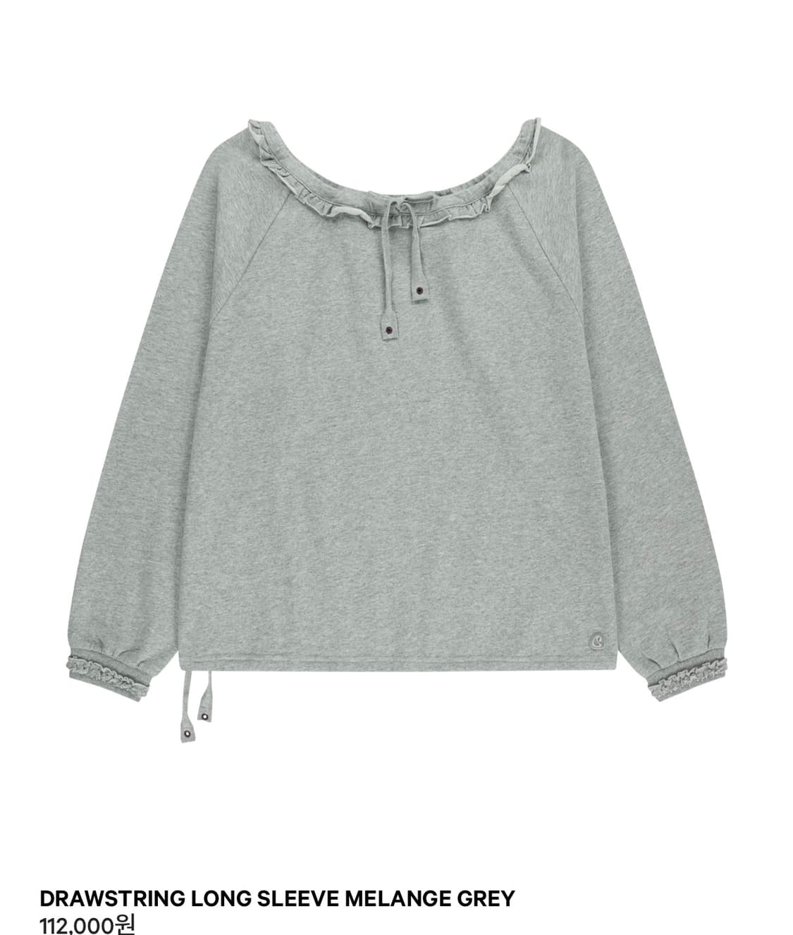 코이세이오  DRAWSTRING LONG SLEEVE MELANGE GR 상품이미지1