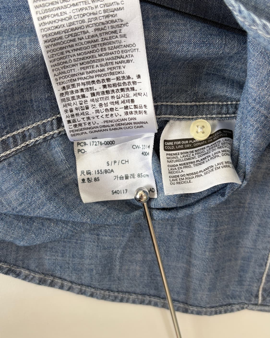 [S]리바이스 웨스턴 샴브레이 데님 셔츠 상품이미지7