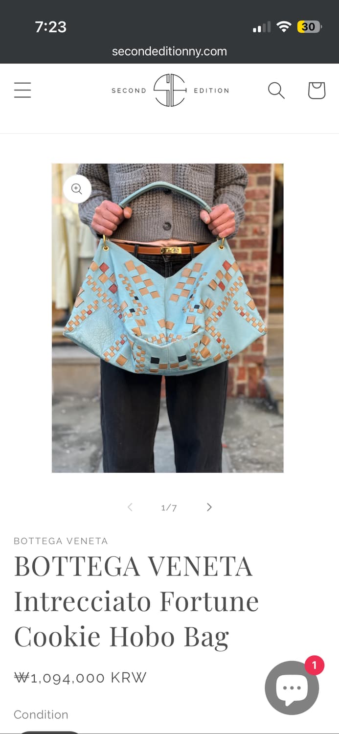 Bottega Veneta 인트레치아토 레더 숄더백  상품이미지9