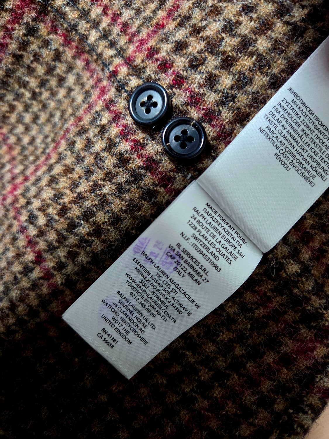 L,105) 폴로 셰틀랜드 브라운 울 오버셔츠 팝니다. 상품이미지10